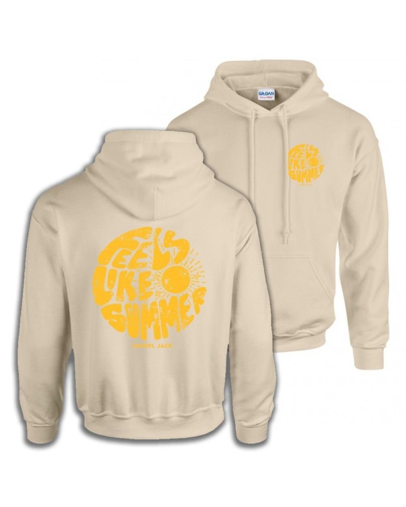 Samuel Jack Feels Like Summer Graphic Hoodie (Beige) $9.35 Sweatshirts