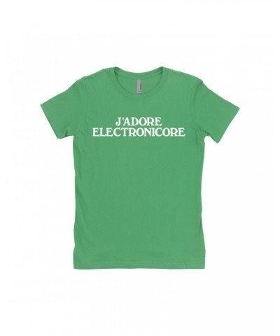 Music Life Ladies' Boyfriend T-Shirt | J'Adore Electronicore Shirt $7.95 Shirts
