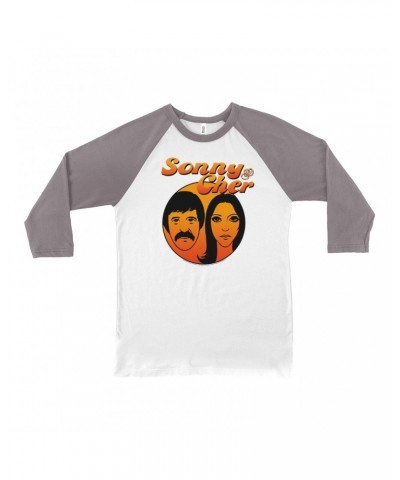 Sonny & Cher 3/4 Sleeve Baseball Tee | Comedy Hour Illustration And Logo Ombre Shirt $8.19 Shirts