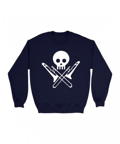Music Life Sweatshirt | Skull And Trombones Sweatshirt $7.30 Sweatshirts