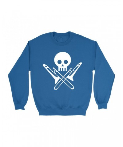 Music Life Sweatshirt | Skull And Trombones Sweatshirt $7.30 Sweatshirts