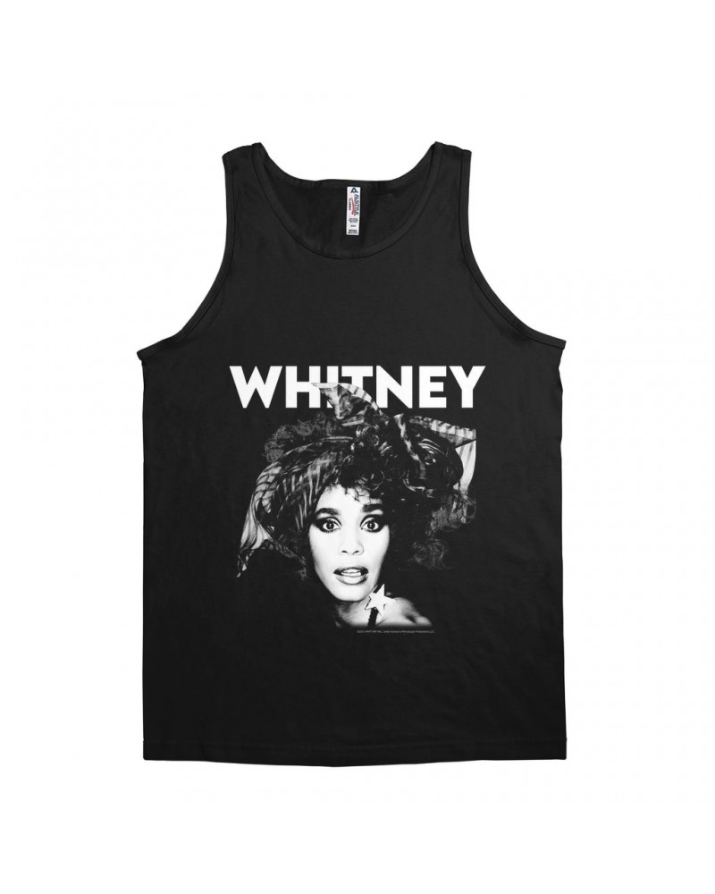 Whitney Houston Unisex Tank Top | 1987 Photo White Whitney Design Shirt $10.57 Shirts