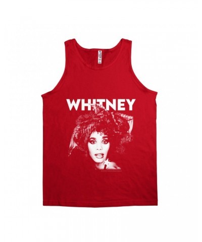 Whitney Houston Unisex Tank Top | 1987 Photo White Whitney Design Shirt $10.57 Shirts