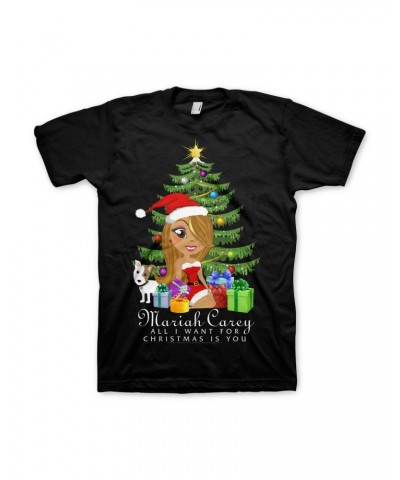 Mariah Carey Xmas Tree Cartoon T-Shirt $6.82 Shirts