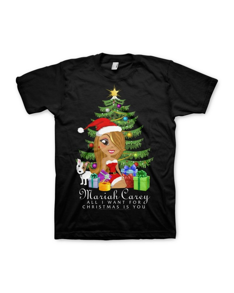 Mariah Carey Xmas Tree Cartoon T-Shirt $6.82 Shirts