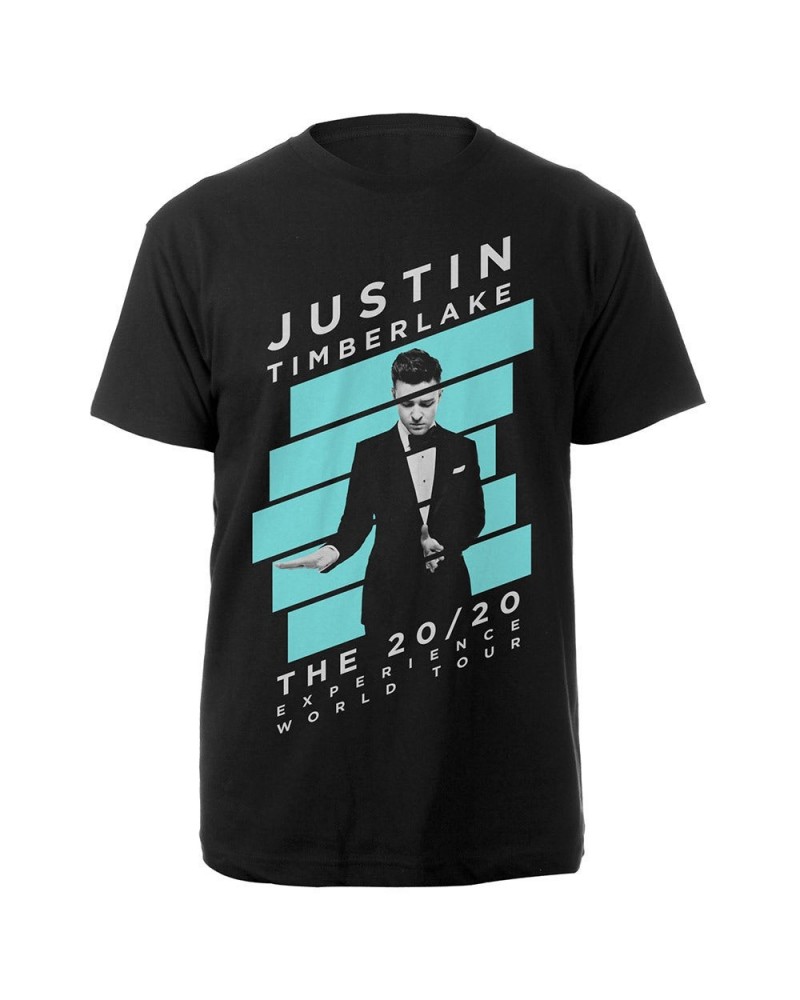 Justin Timberlake Blue Striped 20/20 Experience Tour Tee $6.12 Shirts