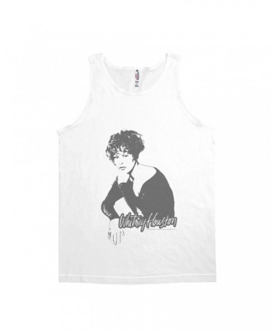 Whitney Houston Unisex Tank Top | 1990 Photo In Shadow Design Shirt $6.10 Shirts