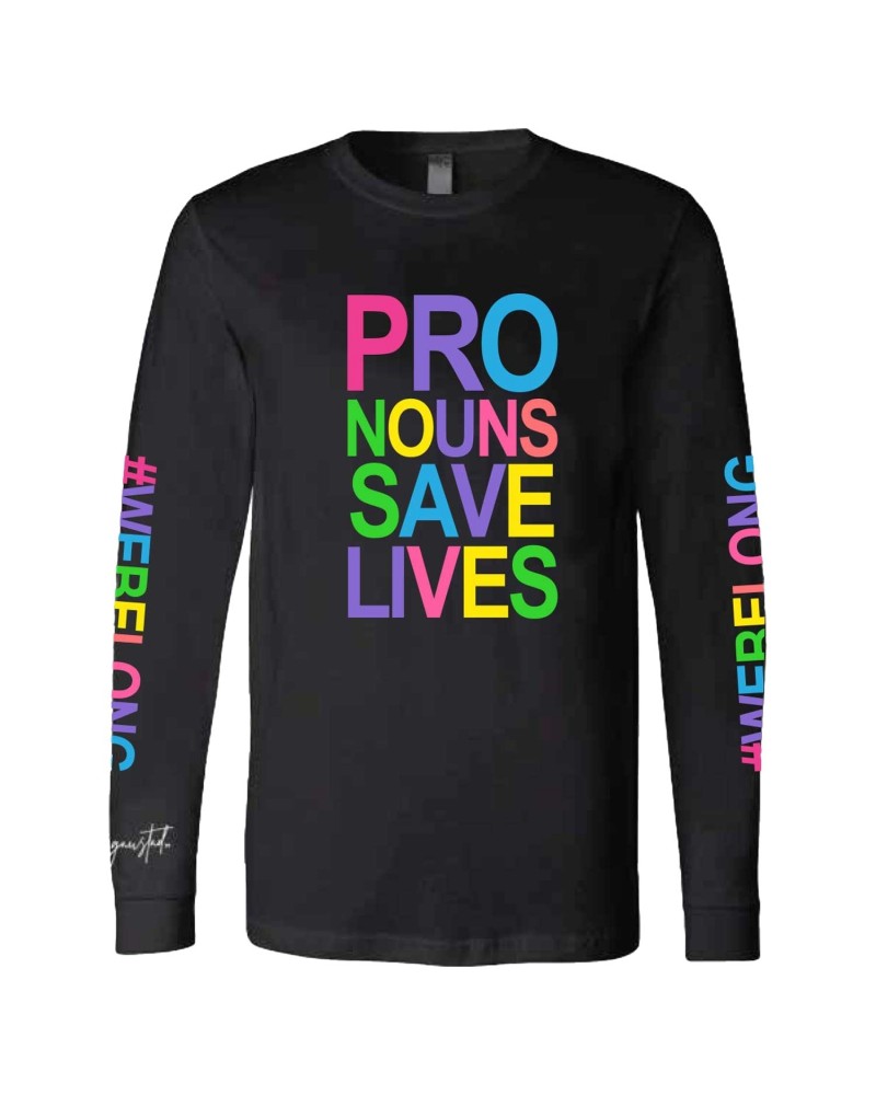 Grace Gaustad Pronouns Save Long Sleeve Tee $9.59 Shirts