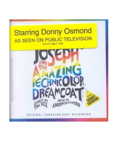Donny Osmond Joseph & The Amazing Technicolor Dreamcoat (Canadian OC)(Lloyd Webber) CD $18.07 CD